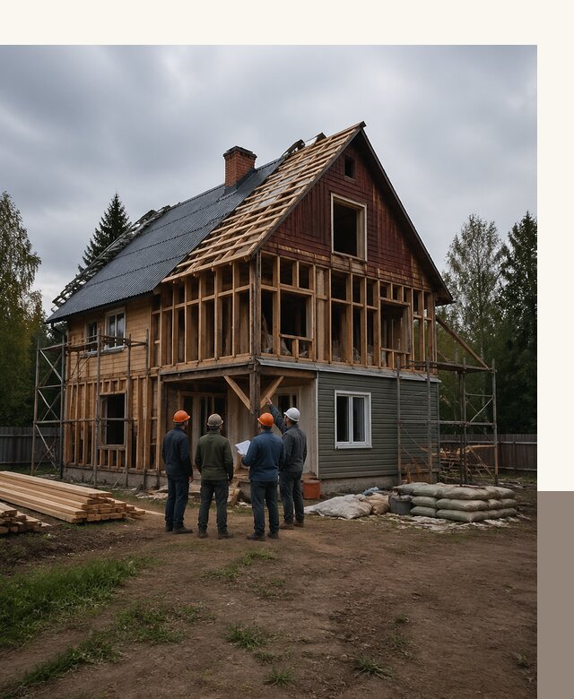 Реконструкция дачного дома в Муре под ключ с проектом